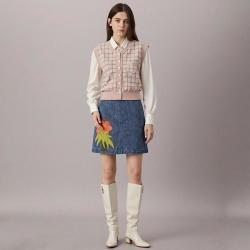 MARNI 女士时尚贴花A字牛仔半身短裙