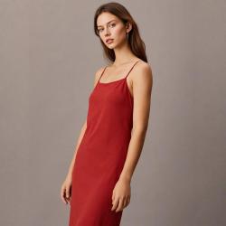 Massimo Dutti 细吊带开叉度假风连衣裙