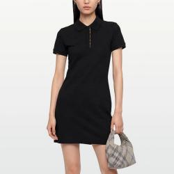 BURBERRY LYRAH  女款简约时尚翻领通勤百搭连衣裙