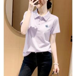 雪中飞 防晒短袖t恤女夏季上班通勤高级简约休闲POLO衫