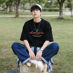 雪中飞 短袖T恤男时尚休闲百搭夏季26新款潮流美式重磅纯棉宽松半袖男