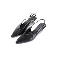 限尺码：Massimo Dutti 韩系小众设计尖头后绊带猫跟凉鞋显瘦气质包头鞋凉鞋