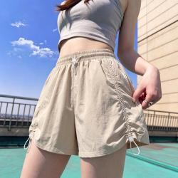 雪中飞 慵懒轻薄工装休闲短裤女2026新款夏机能抽绳显瘦a字运动热裤