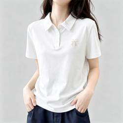 雪中飞 POLO短袖t恤女夏季日常通勤速干防晒休闲上衣女