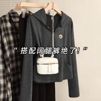 雪中飞 外套女款春秋2026新品休闲百搭小个子连帽上衣