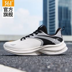 361° 雨屏361°男鞋防泼水运动鞋2026秋季新款皮面保暖跑步鞋男轻便防滑