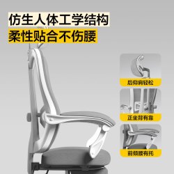 杰庭 人体工学椅家用电脑椅办公椅舒适久坐护腰宿舍椅子座椅可躺电竞
