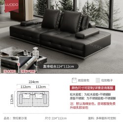 帝春临 政府补贴劳伦斯沙发直排双面意式极简现代大户型真皮沙发2025新款