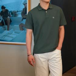 简木 男装加厚质感水洗木头绣花POLO衫