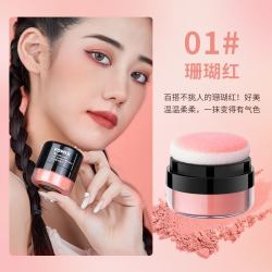 FOMIX 轻透柔色 腮红气垫 蘑菇头胭脂粉扑