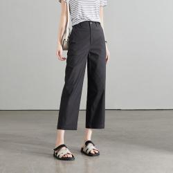 索菲丝尔 舒适棉薄款直筒裤女2026夏季时尚宽松百搭显瘦休闲九分裤子