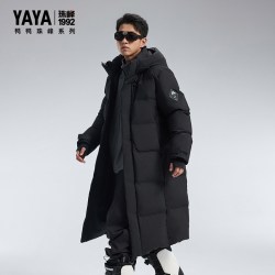 鸭鸭羽绒服 鸭鸭珠峰系列情侣羽绒服男零下40度特厚冬季加厚中长款过膝外套女