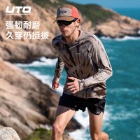 UTO 16.5扎染美利奴羊毛T恤女运动速干衣长袖男户外越野跑徒步