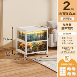 捷扣 jeko抽屉式收纳柜箱家用零食客厅多层塑料夹缝储物柜子透明置物架