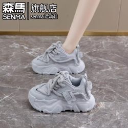 森馬 森马女鞋2026新款夏季网面透气跑步旅游厚底运动休闲增高老爹潮鞋