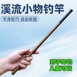 超短节儿童钓鱼竿初学手杆迷你钓竿新手小物鱼杆钓虾竿溪流竿手竿