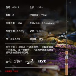 达亿瓦 微物路亚竿