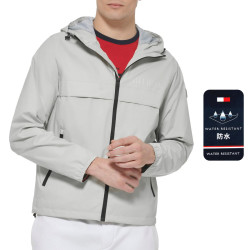 TOMMY HILFIGER 汤米希尔费格男款防风防水款连帽拉链外套户外夹克
