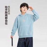 ZOSEE 童装男童连帽卫衣2026秋新款儿童男孩中大童秋季蓝色套头上衣 藏青 110 cm