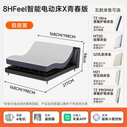 8H 智能电动床DTP1软靠背款卧室双调节多功能双人床1.8米家用