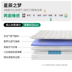 雅兰 天丝面料三区弹簧床垫透气家用席梦思