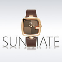 SUNMATE/森密法国轻奢百搭时尚款手表新款方形大表盘女士腕L表