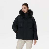 KOLON SPORT 户外运动女士羽绒夹克徒步登山貉子毛连帽鹅绒服