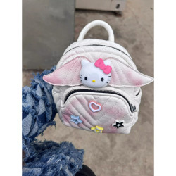 可爱HelloKitty扎染绣线双肩包女新款小众百搭迷你单肩包卡通少女
