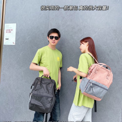 外贸原单男女新款手提麻布离家出走包麻布大号双肩包