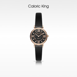 凯卡思Caloric King璀璨闪耀黑砂石盘星空手表女款