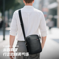 博牌 高端定制男士商务单肩包休闲百搭时尚斜挎包男士包包便携简约