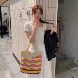 D开头外贸新款尾单手工编织网红拍照钥匙手机包ins韩系化妆包