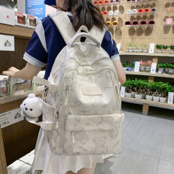 奇咔洛 书包女ins初中女生韩版卡通背包小学生大容量高中生双肩包
