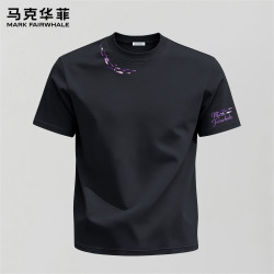 马克华菲 纯棉重磅短袖T恤男夏季舒适柔软体恤高级感小众经典男装