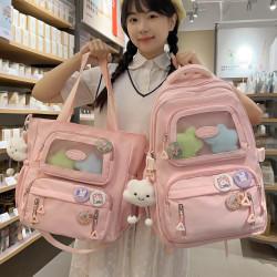 潮咖潮搭 学院风书包女ins日系可爱初中小学生少女双肩包大容量背包