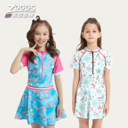ZOGGS 运动zoggs夏季速干女孩时尚泳衣儿童女连体泳衣品牌泳衣大童洋气