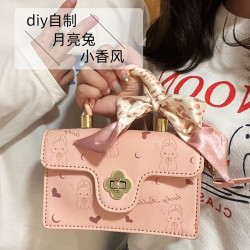 DIY手提ins编织包包轻奢手缝材料包新款百搭斜挎小方包送女友礼物