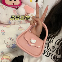 粉粉果冻ins少女手拿包高颜值韩版卡通日系