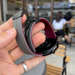 卡客 适用华为手表GT4表带gt23pro硅胶watch34磁吸扣双色fit4小米