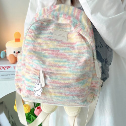 秋冬新款书包女高颜值软糯日系双肩包时尚休闲大学生百搭甜美背包