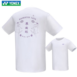 YONEX 2024新款羽毛球服男款女短袖上衣文化衫yy运动训