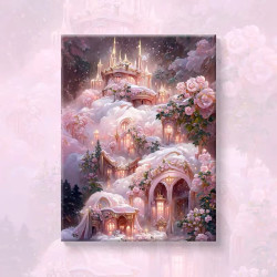 （真心甄选）数字油画diy梦幻世界填充水油彩手工绘画装饰画风景