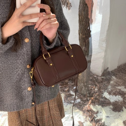 美拉德复古通勤包包韩版邮差保龄球包女2026新款手提包单肩斜挎包