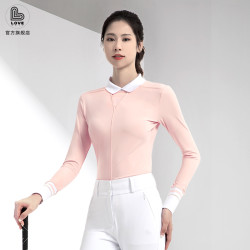 高尔夫服装女款长袖运动服装百搭上衣显瘦高弹秋季高尔夫穿搭