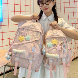 米雅熙 书包女可爱高中生初中生小学生三到五六年级推荐双肩包女生背包