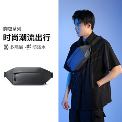 POLO 男士斜挎包男户外跑步运动商务单肩包多功能新款男士腰包胸包