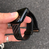 卡客风暴 碳纤维适用苹果手表iwatch表带真皮s987磁吸扣ultra s11