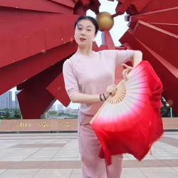 李冠老师舞蹈《最甜的泉》专属双面真丝舞蹈扇子