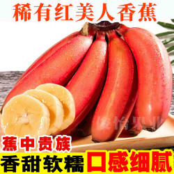 俊怡 广西红美人香蕉美人蕉农家种红皮红肉当季时令新鲜水果2/3/4斤