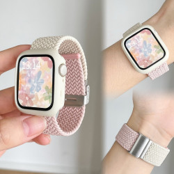 新编织卡扣/磁吸滑扣iwatch表带适用于applewatchs8s976543代男女